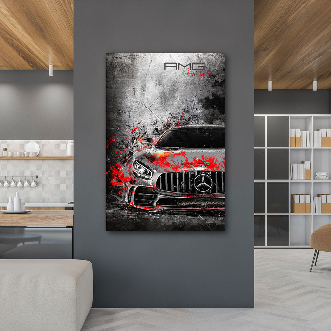 Auto Leinwandbild Mercedes AMG GT Modern Style