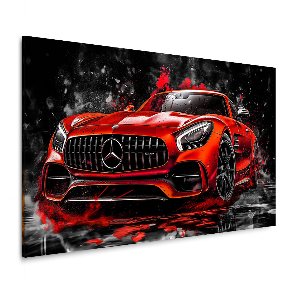 Auto Wandbild Mercedes AMG GT Rot