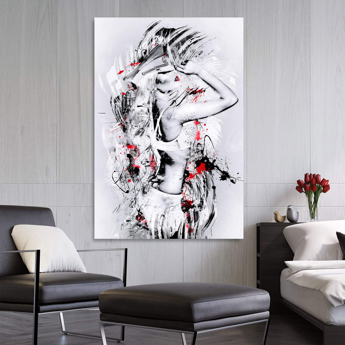 Leinwandbild Strict Woman Abstrakt