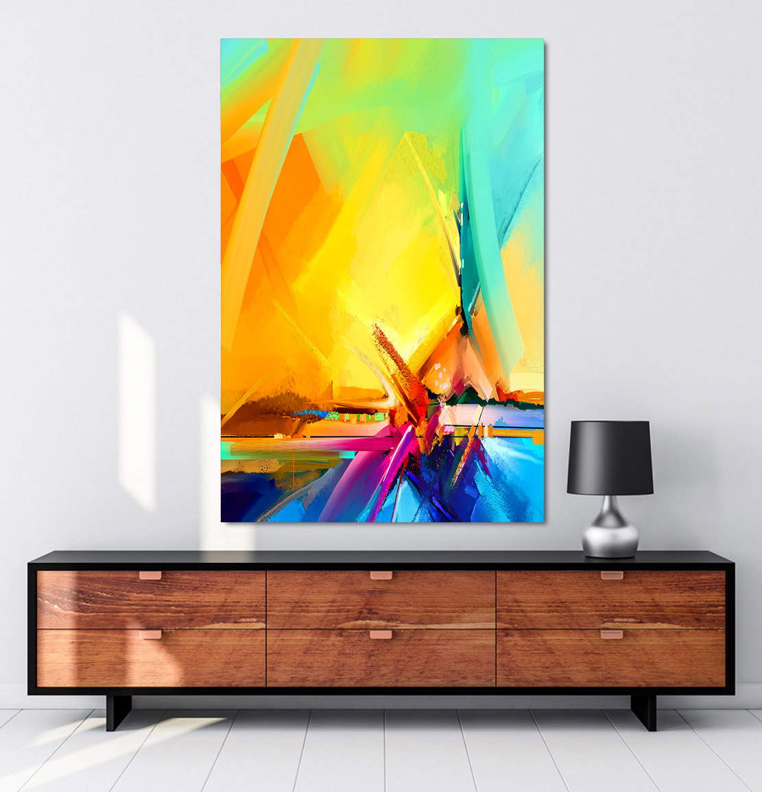 Wandbild Leinwandbild Abstrakt Yellow Style