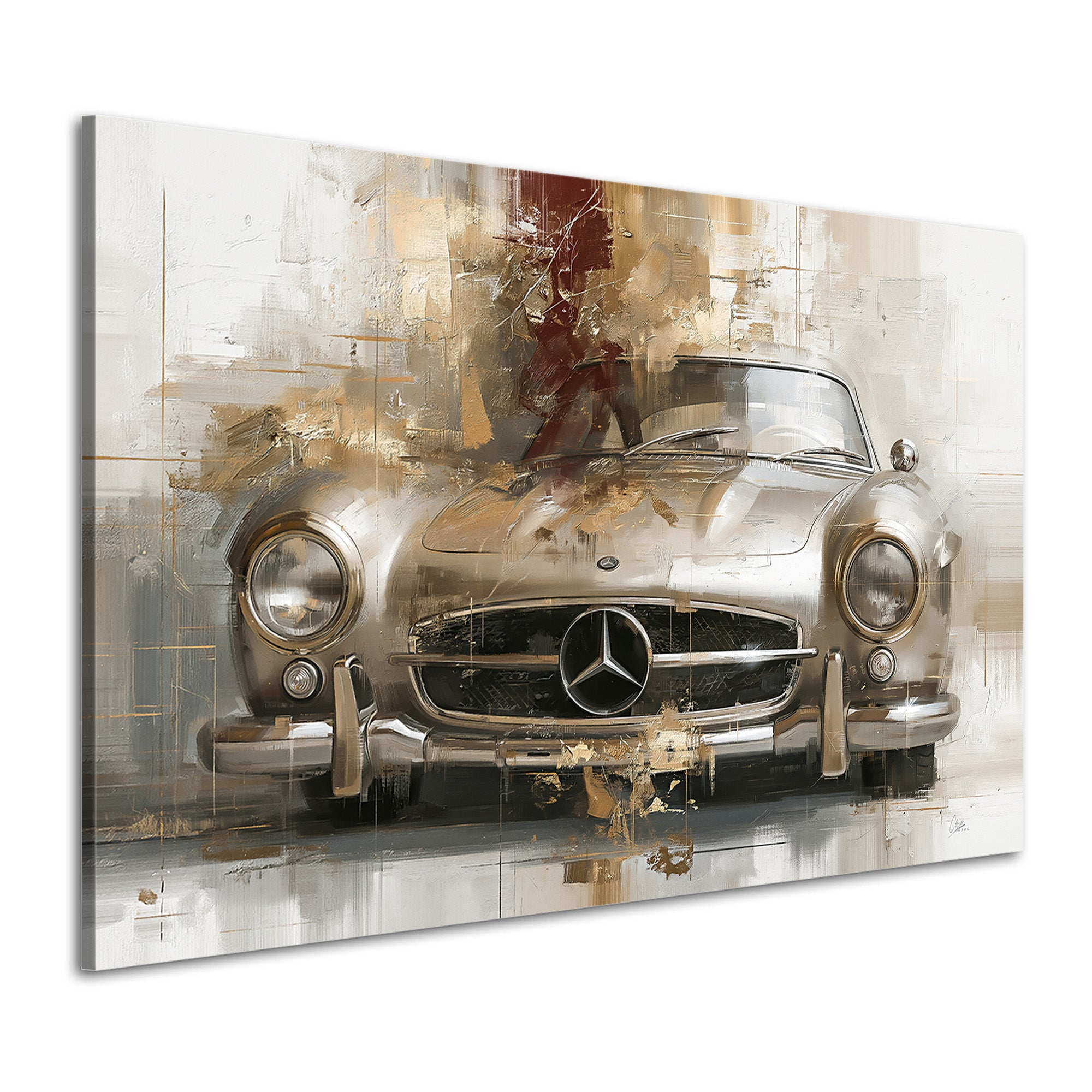 Mercedes 300SL abstrakt Wandbild von MENZART