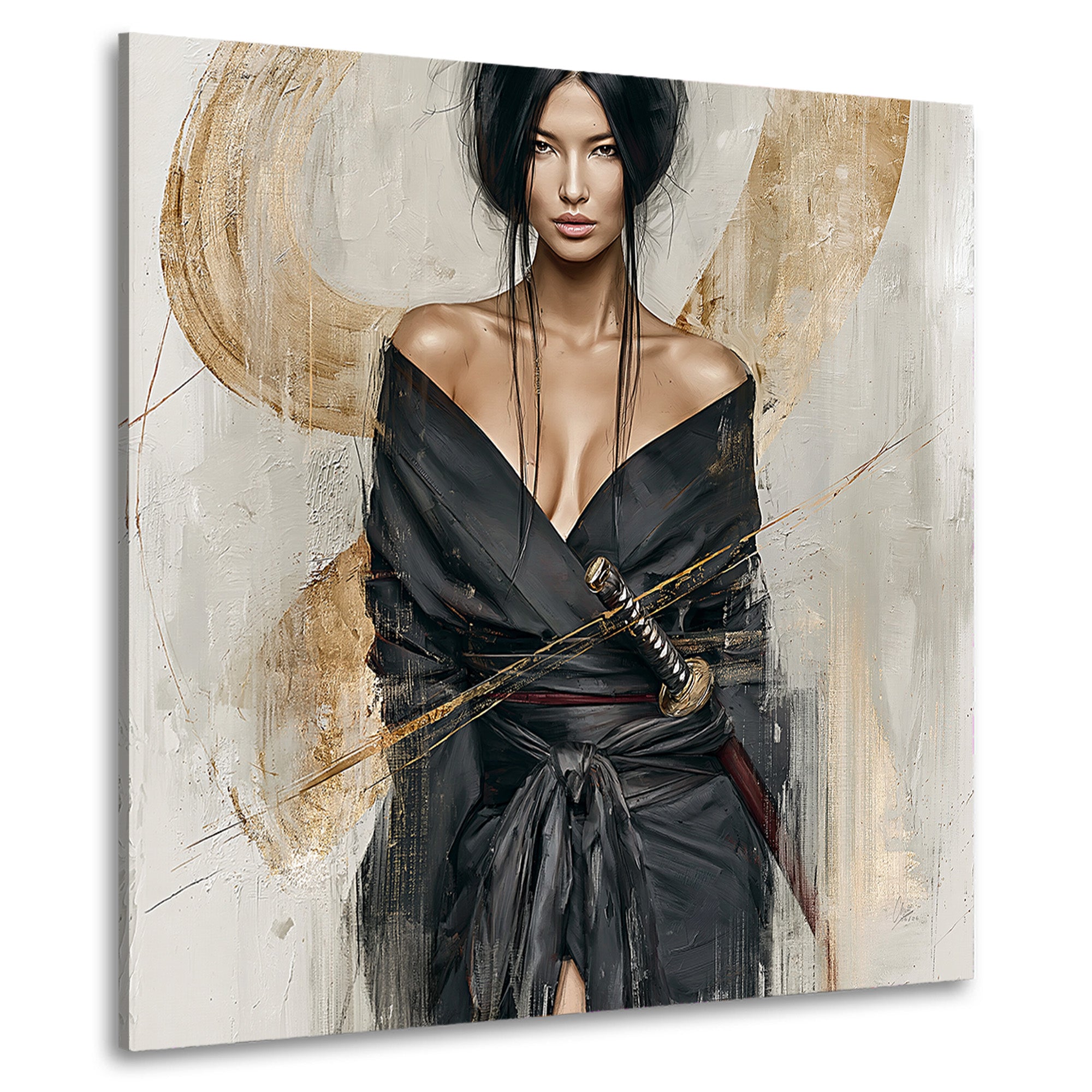 Samurai Golden Spirit Wandbild