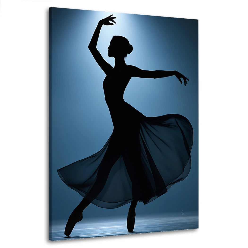 Ballerina Blue Wandbild