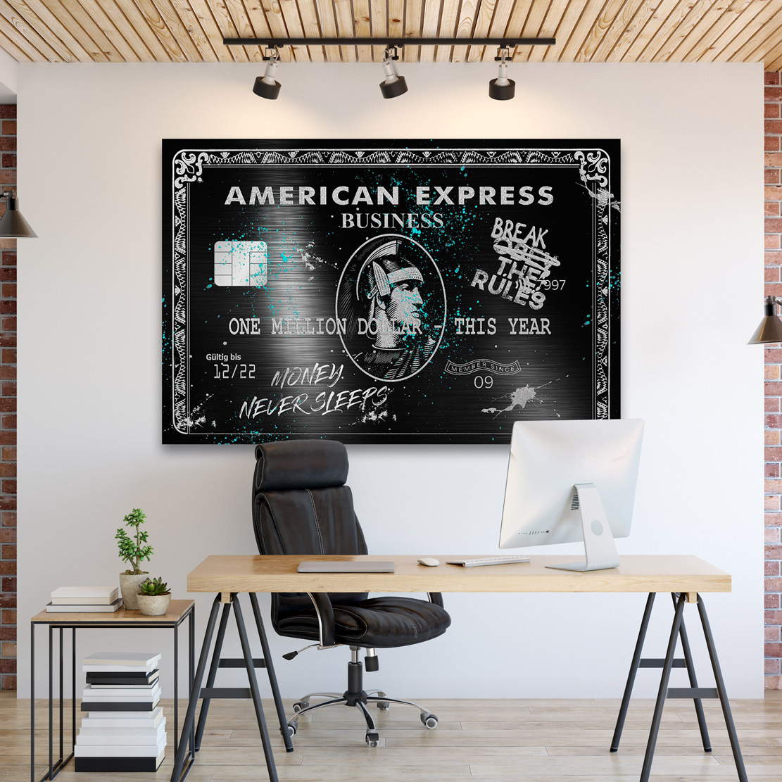 Wandbild Leinwandbild Amex Business Black
