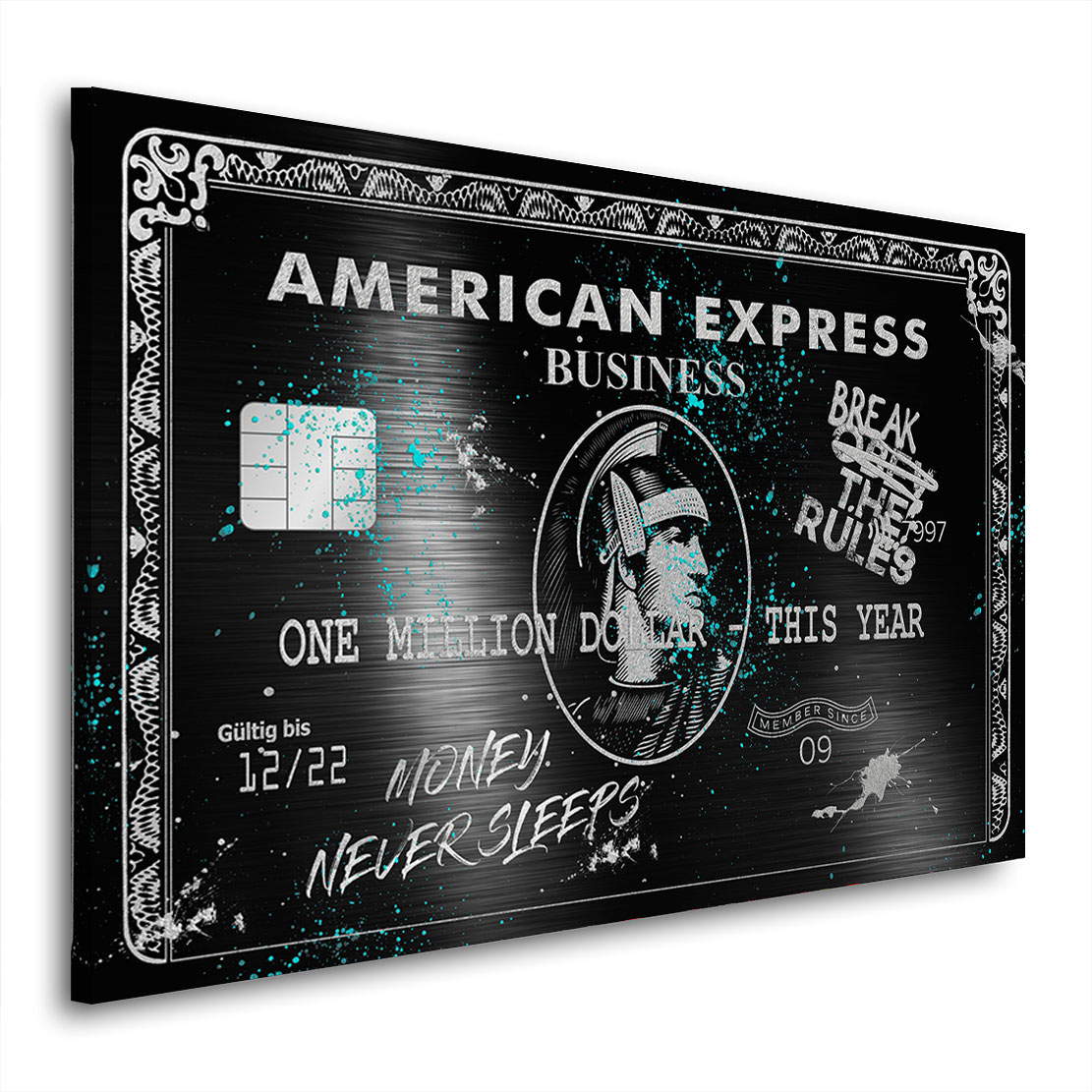 Wandbild Leinwandbild Amex Business Black