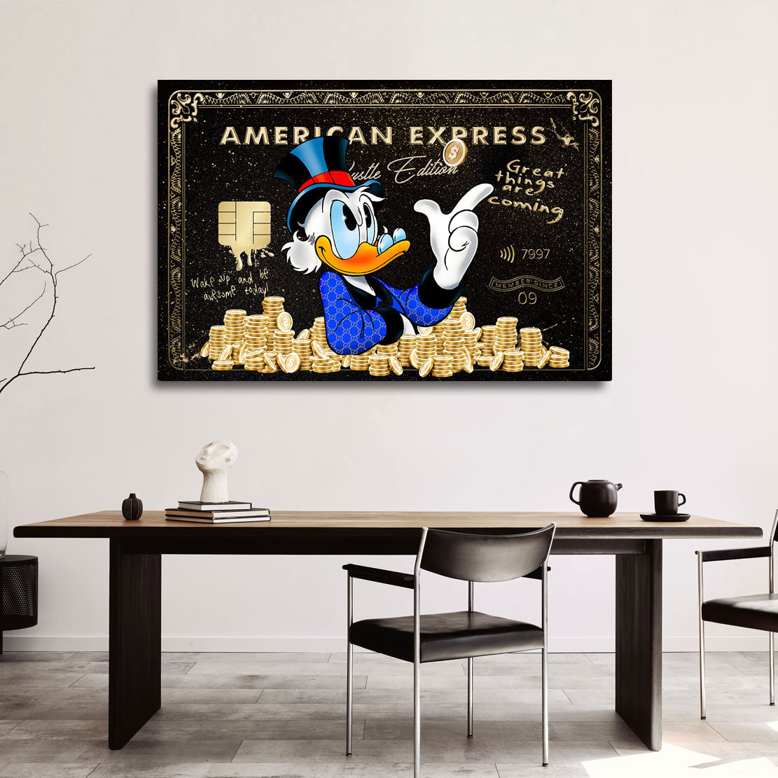 Pop Art Wandbild Dagobert Amex Hustle Edition