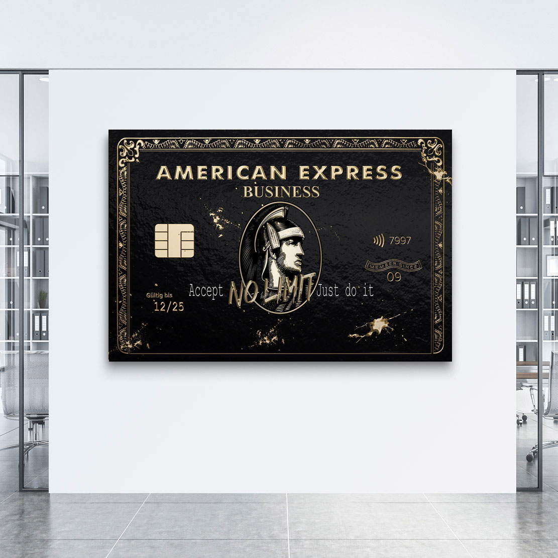 Leinwandbild Pop Art Amex Business