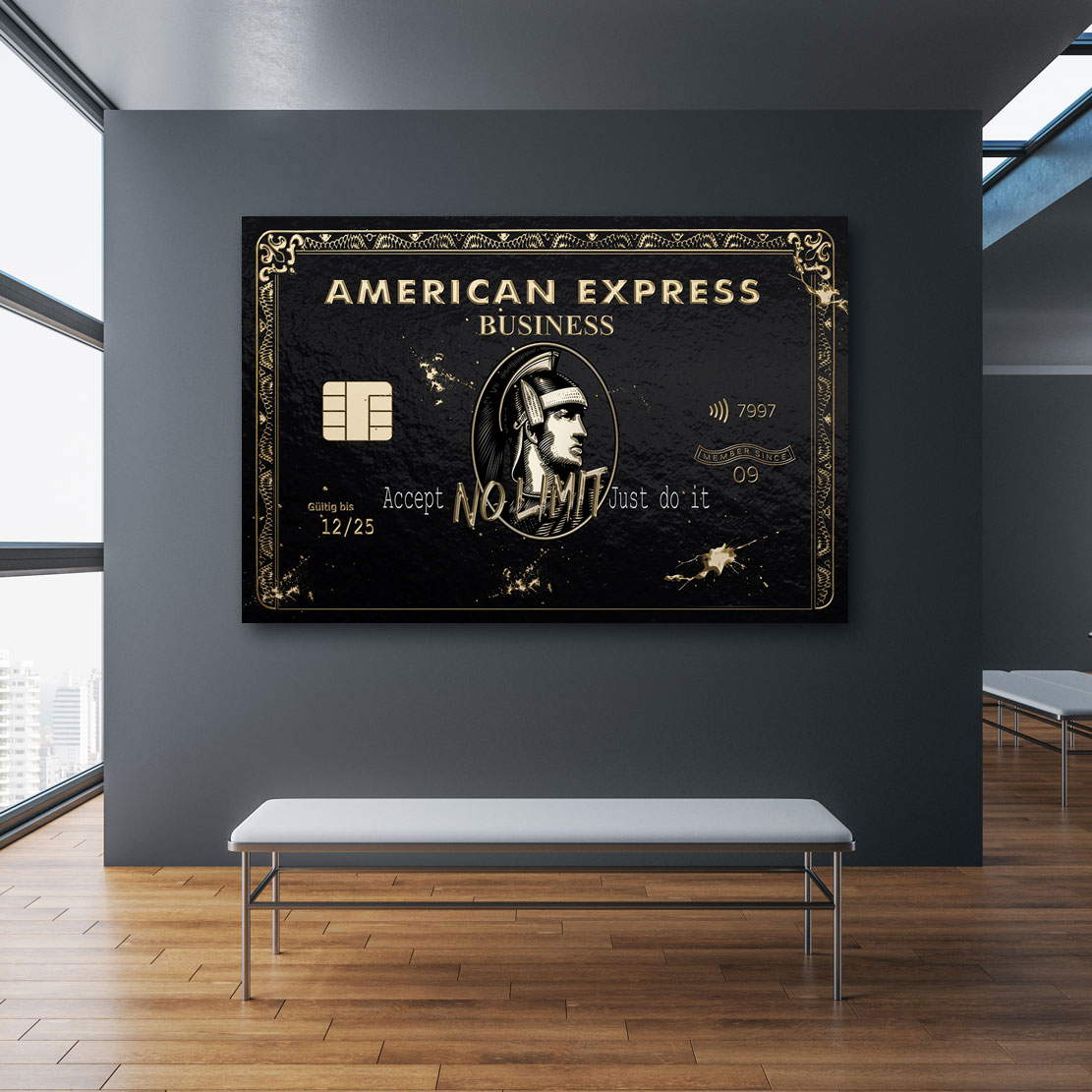 Leinwandbild Pop Art Amex Business
