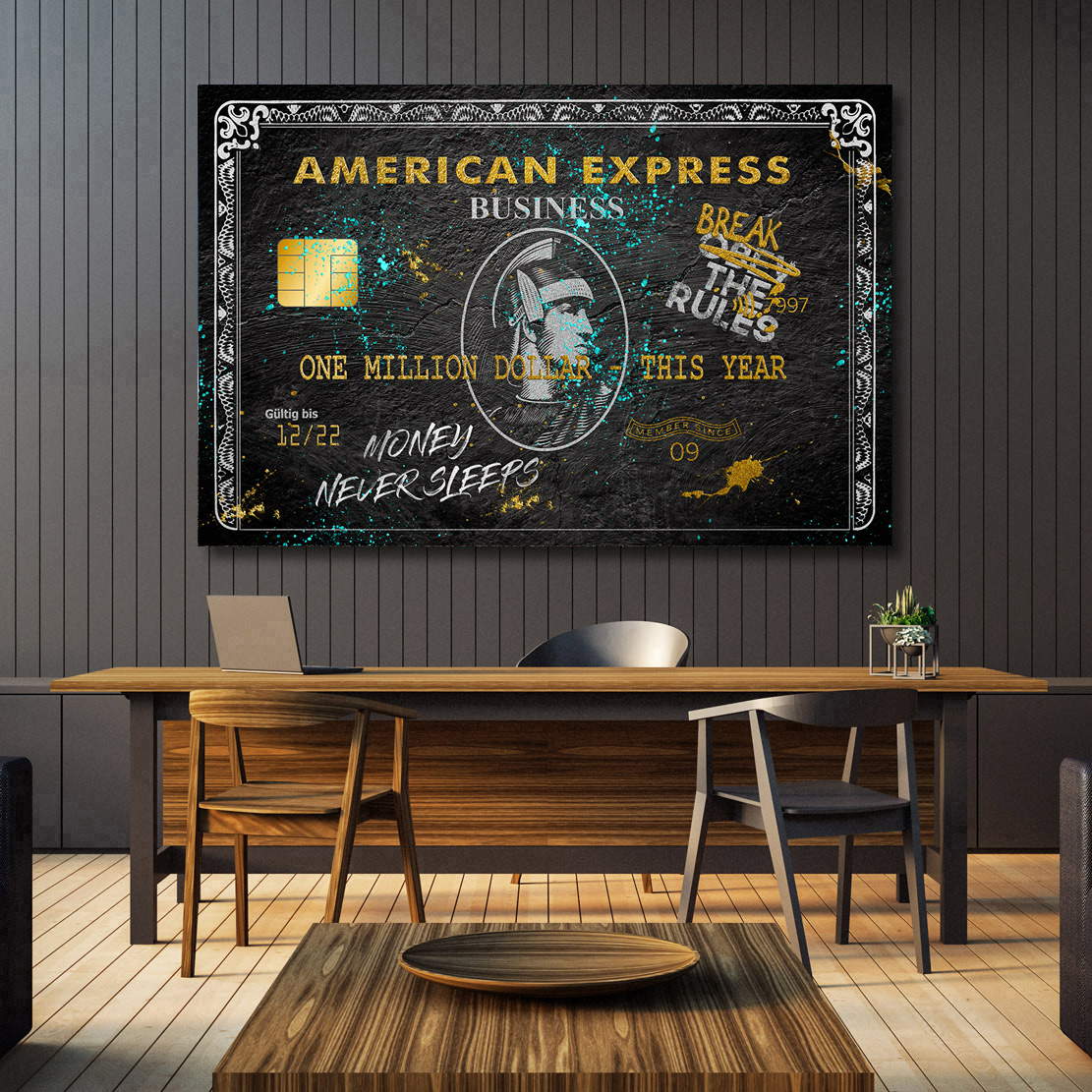 Wandbild Leinwandbild Amex Stone