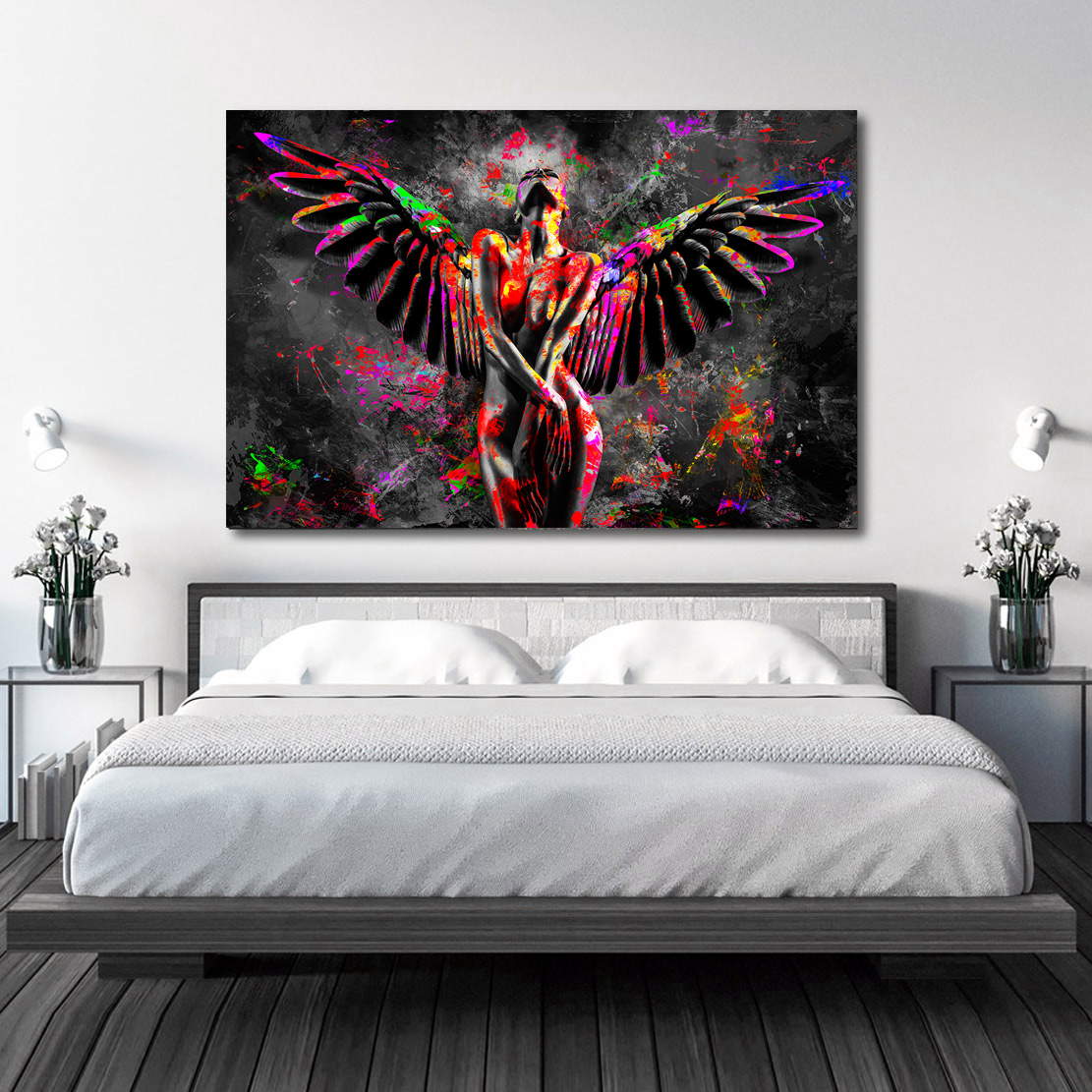 Wandbild Leinwandbild sensual Angel Pop Art