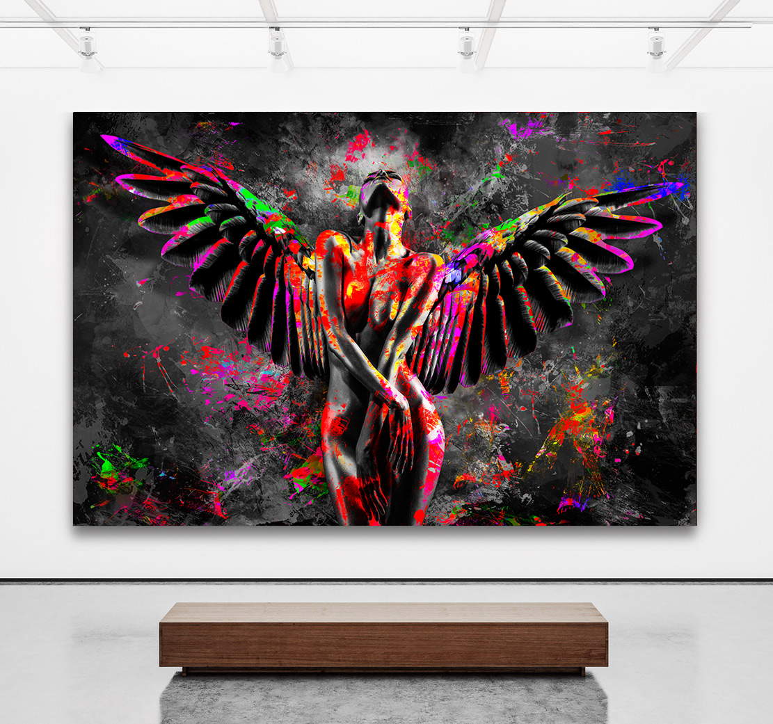 Wandbild Leinwandbild sensual Angel Pop Art