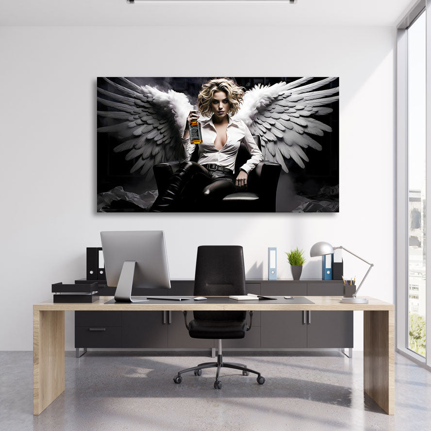 Erotisches Wandbild Bad Angel and Whiskey - Dark Style