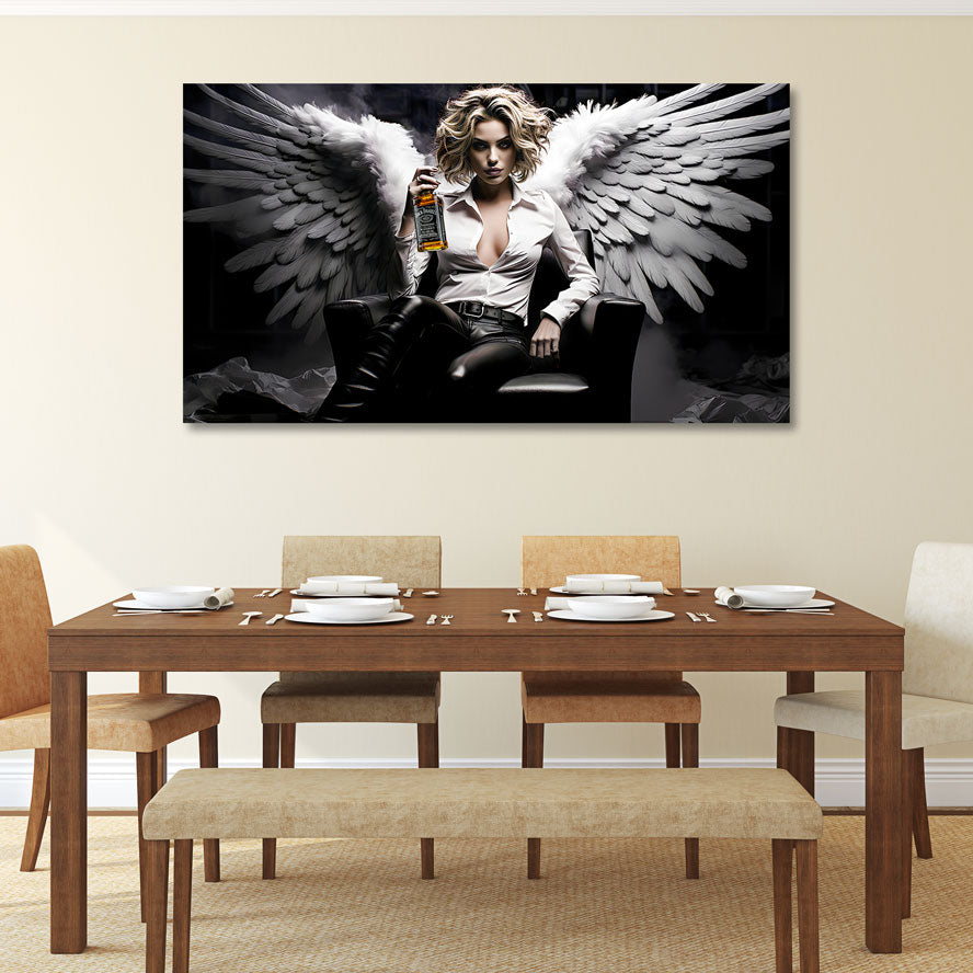 Erotisches Wandbild Bad Angel and Whiskey - Dark Style
