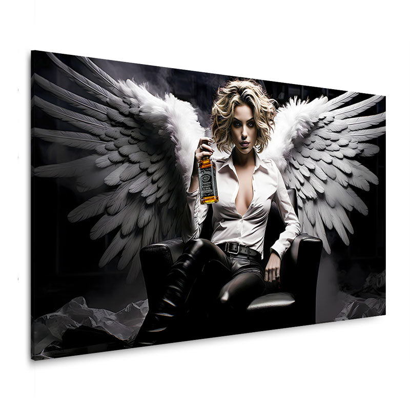 Erotisches Wandbild Bad Angel and Whiskey - Dark Style
