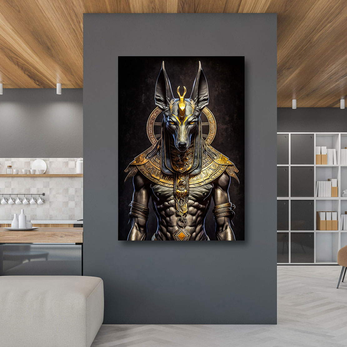 Leinwandbild Anubis Dark Style