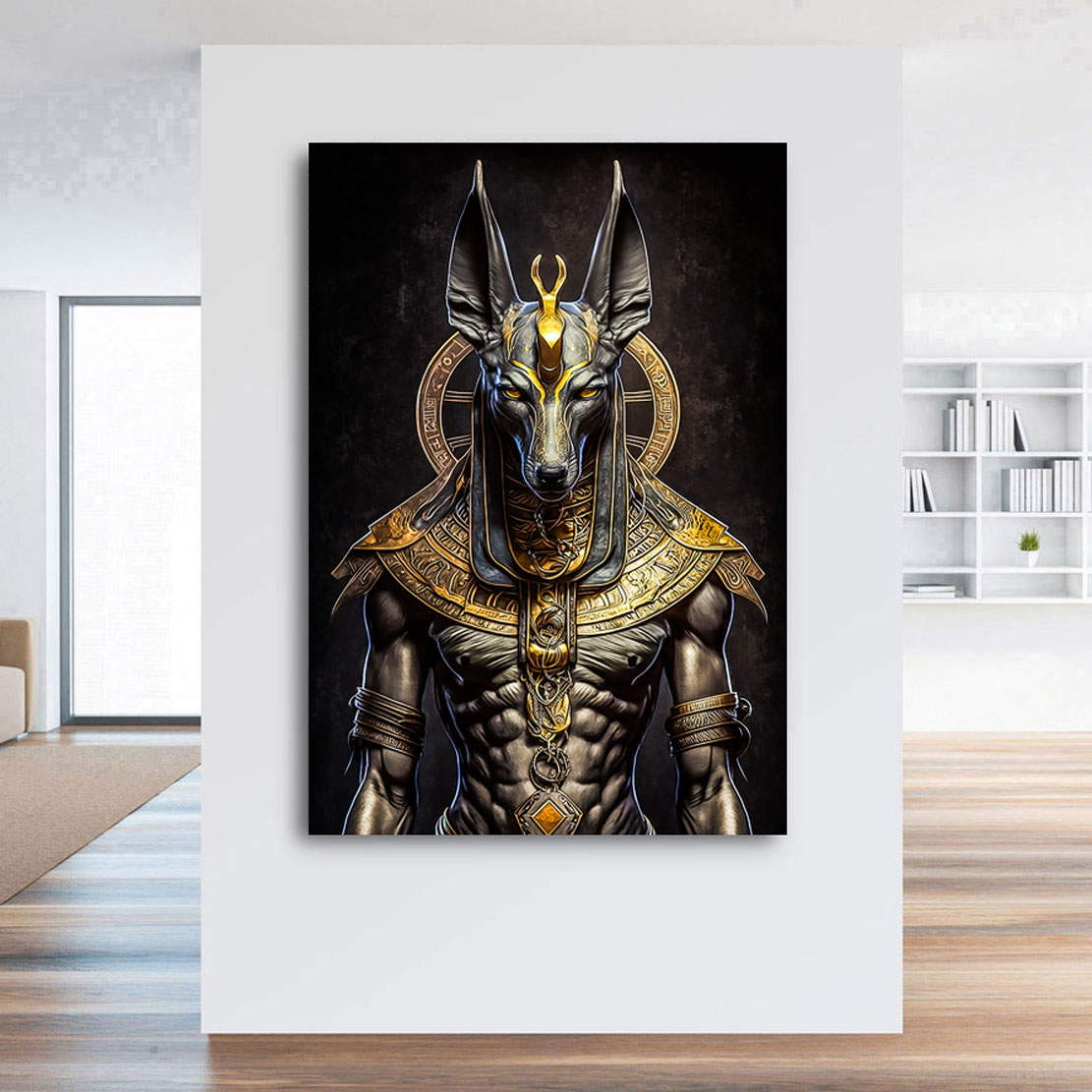 Leinwandbild Anubis Dark Style