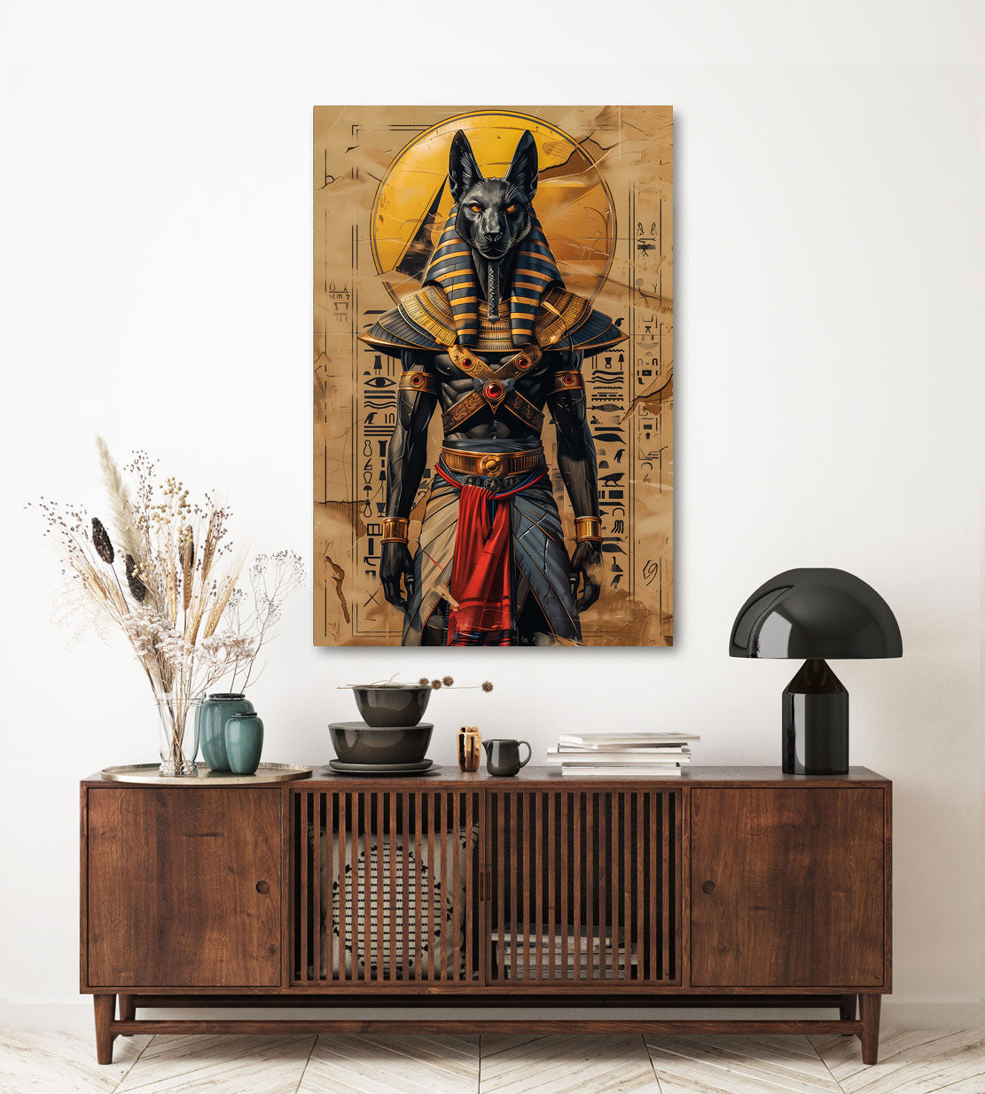 Mystisches Anubis Wandbild