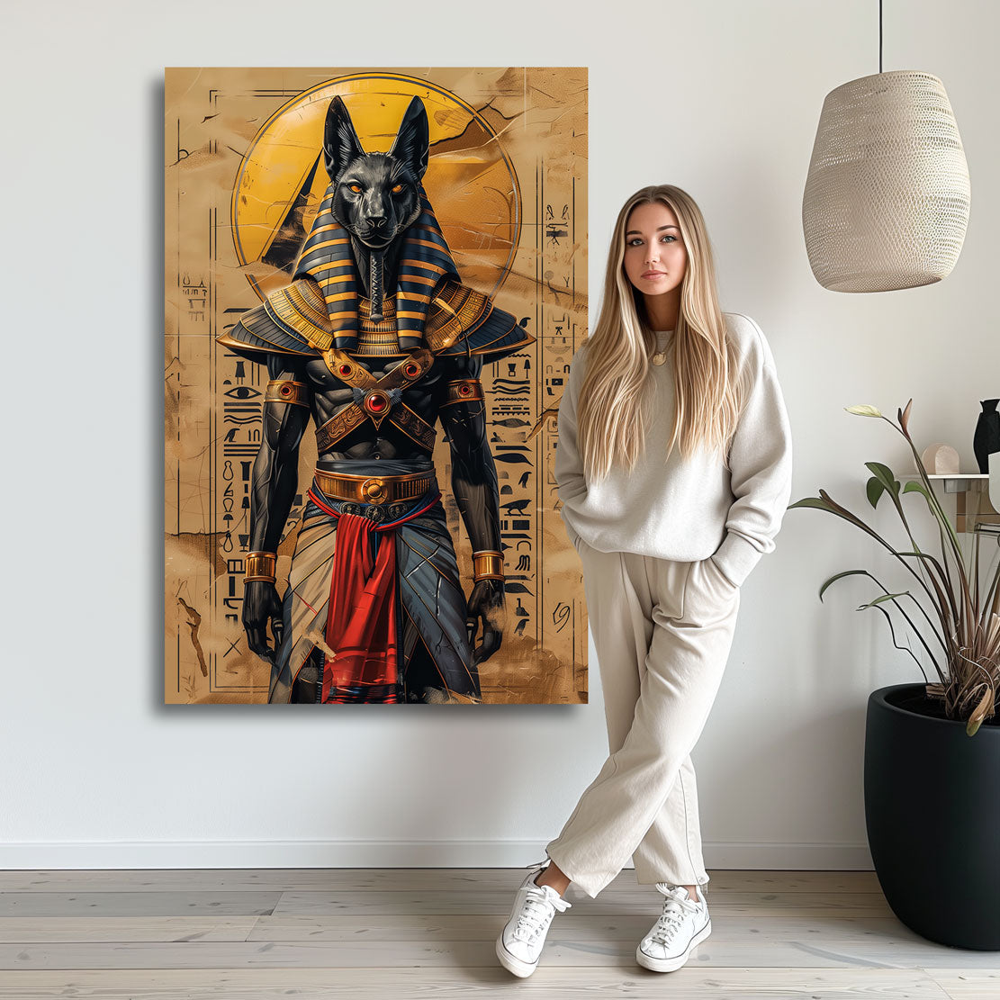 Mystisches Anubis Wandbild
