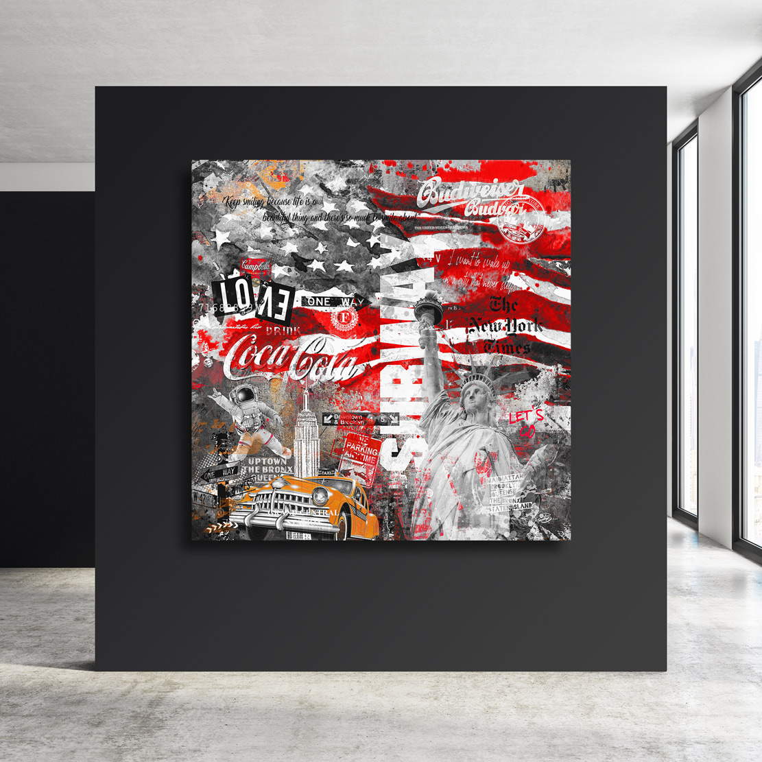 Wandbild Leinwandbild Amerika Pop Art Subway