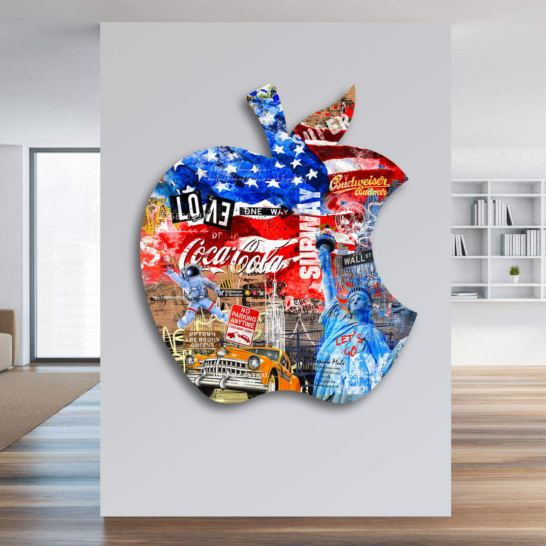 Wandbild Leinwandbild Big Apple New York  Pop Art