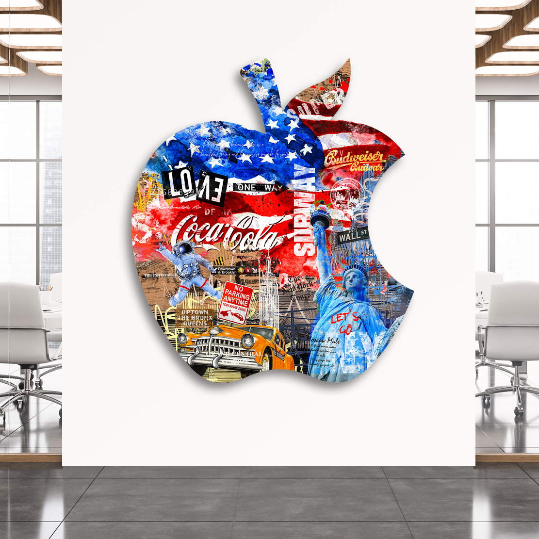 Wandbild Leinwandbild Big Apple New York  Pop Art