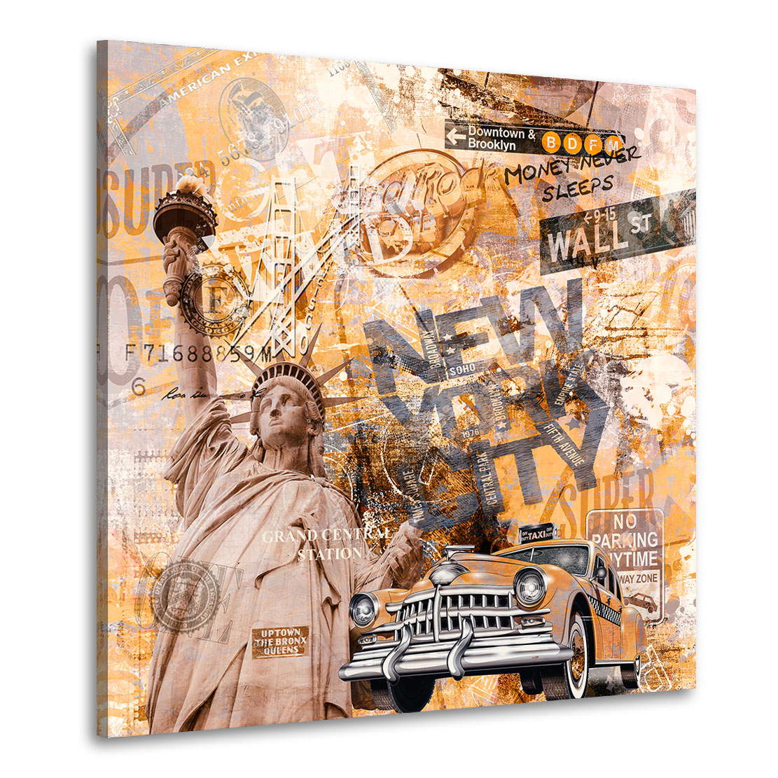 Wandbild Leinwandbild New York City Vintage Style