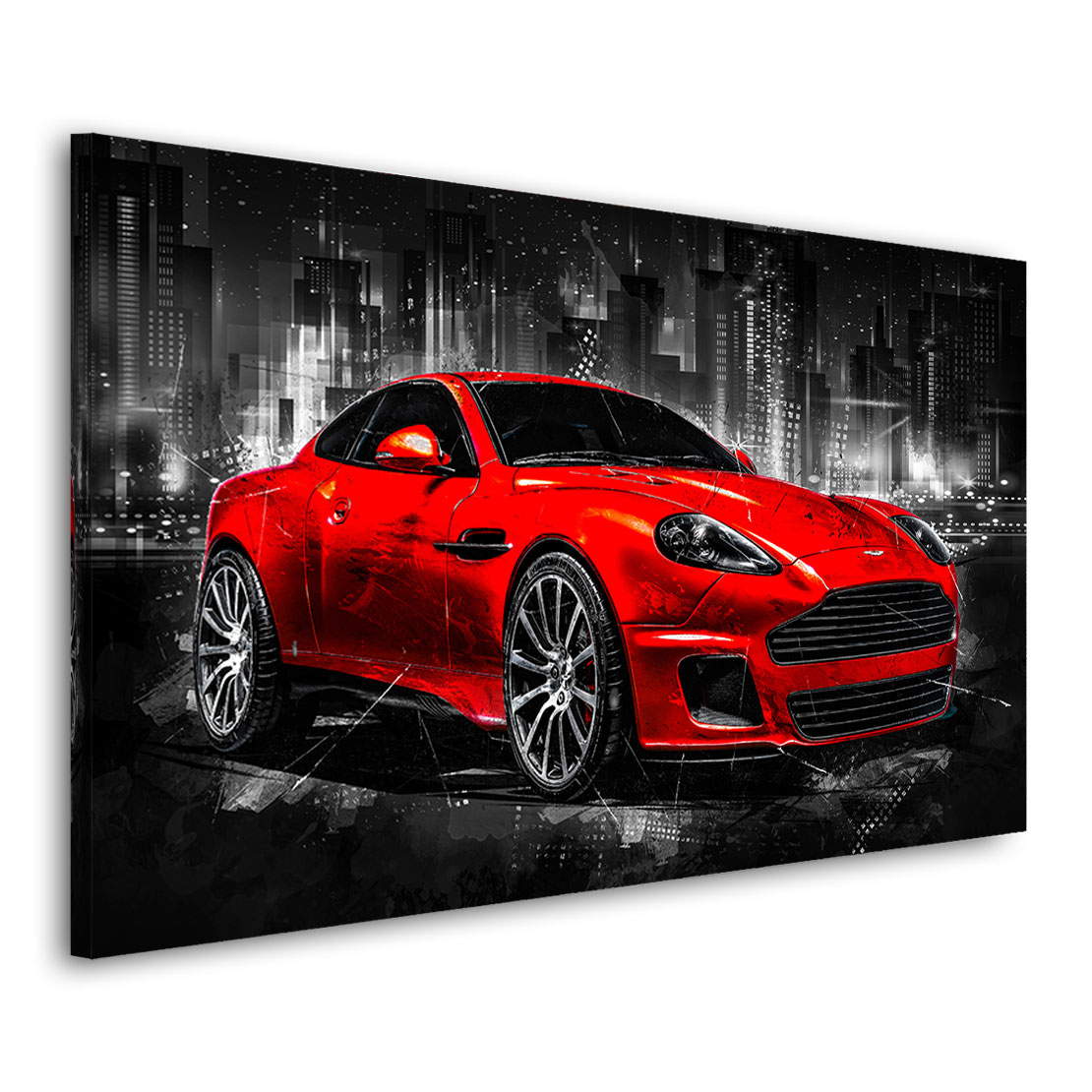 Auto Leinwandbild Aston Martin Red Style