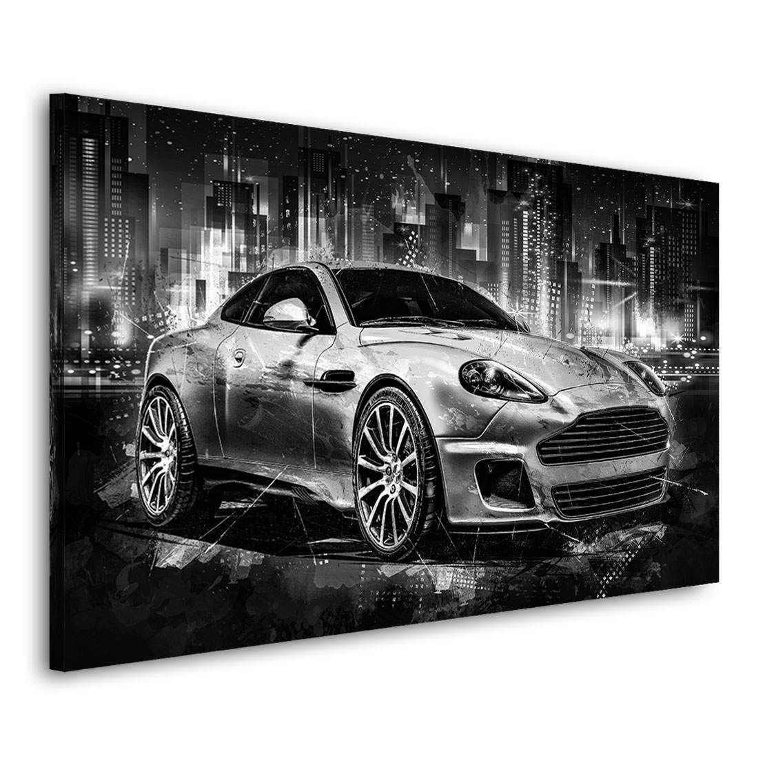 Auto Leinwandbild Aston Martin Black Style