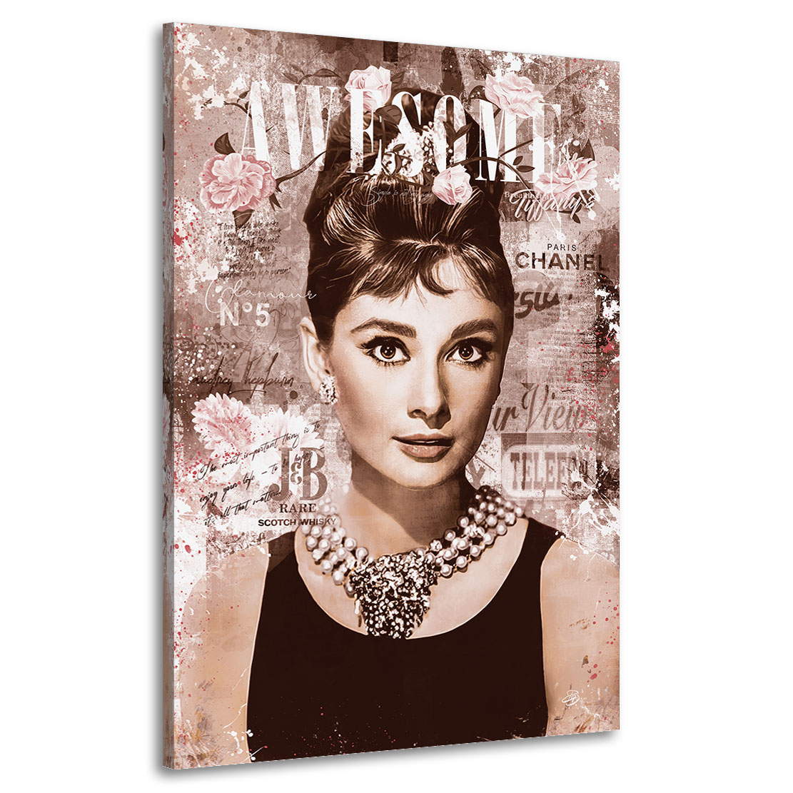 Wandbild Leinwandbild Audrey Hepburn Retro