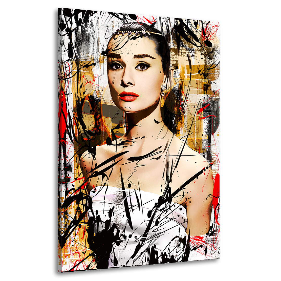 Wandbild Leinwandbild Audrey Hepburn Abstrakt