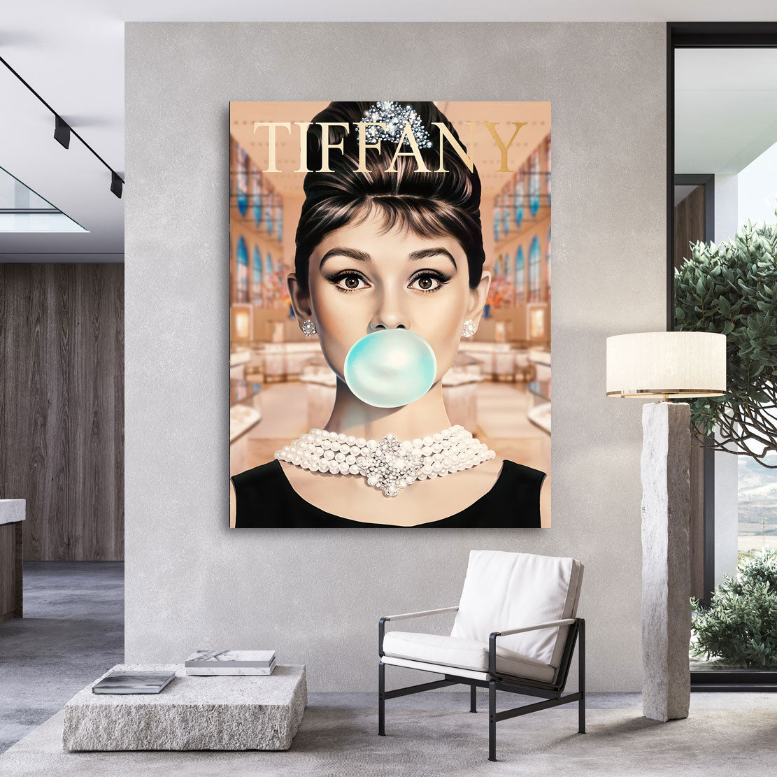 Wandbild Audrey Tiffany Bubble Gum