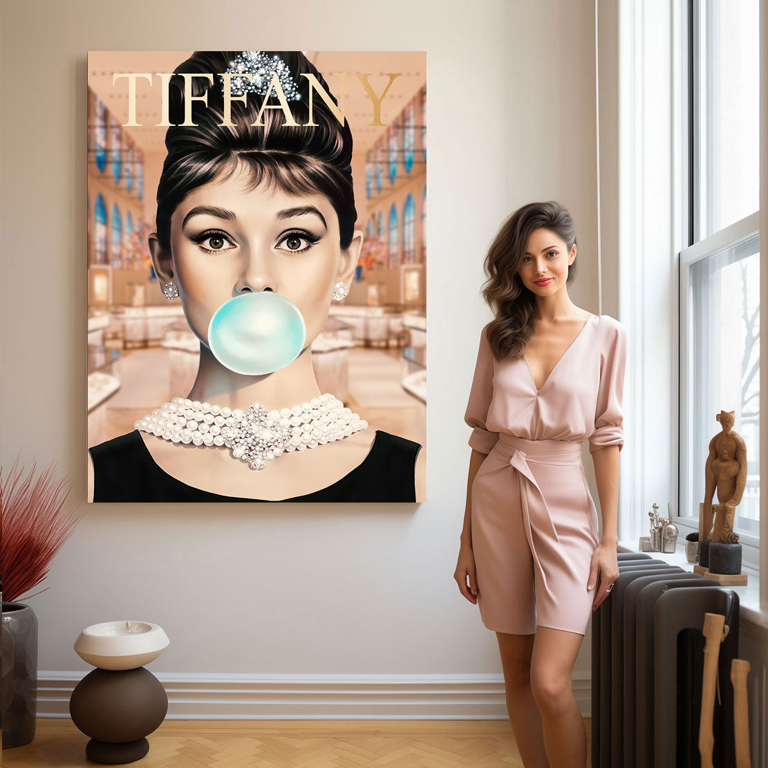 Wandbild Audrey Tiffany Bubble Gum
