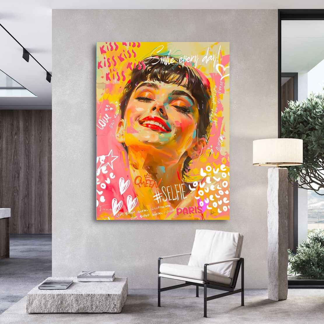 Wandbild Audrey Hepburn Street Art