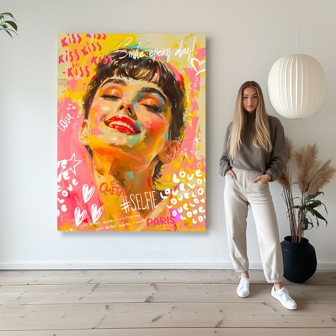 Wandbild Audrey Hepburn Street Art