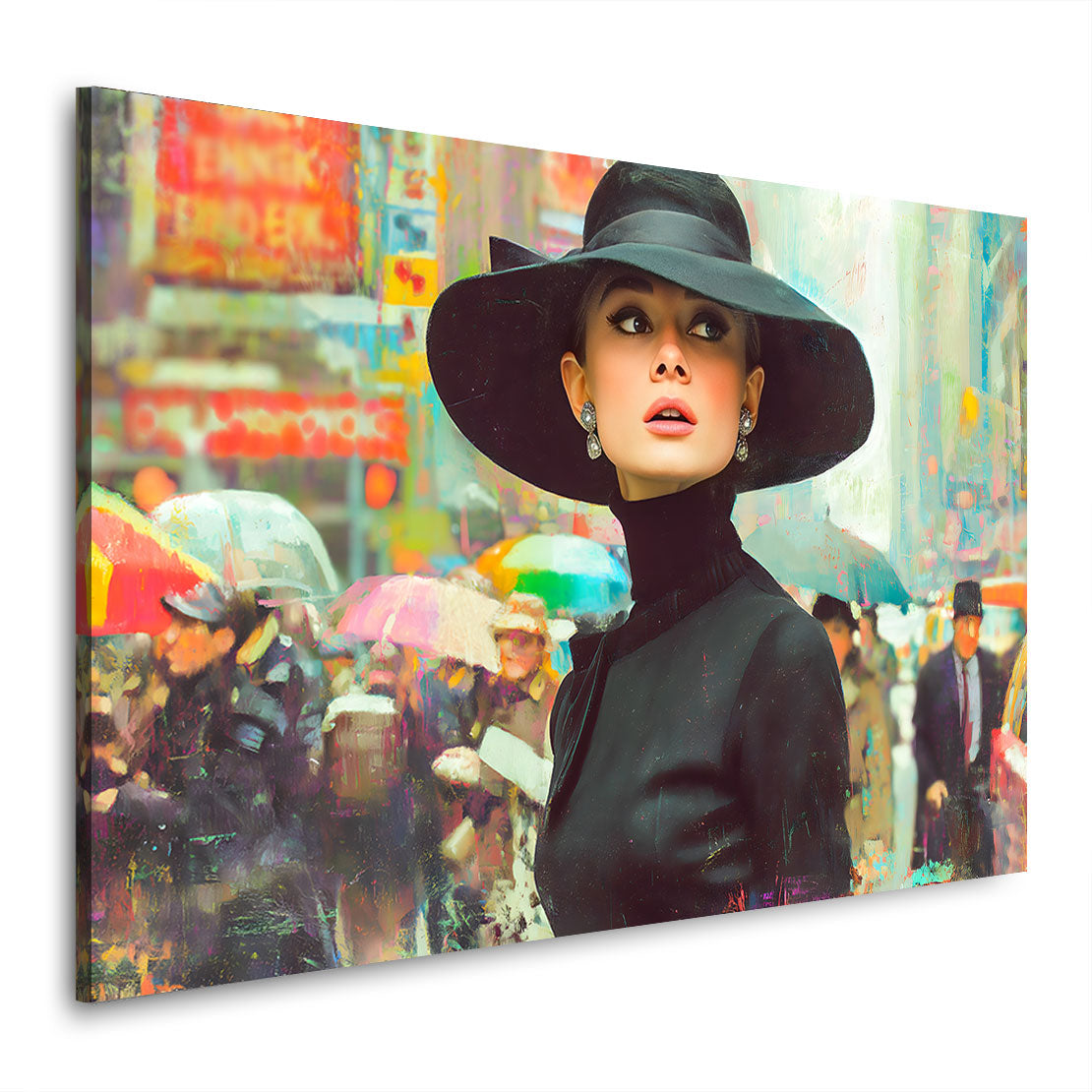 Audrey Hepburn in New York Wandbild