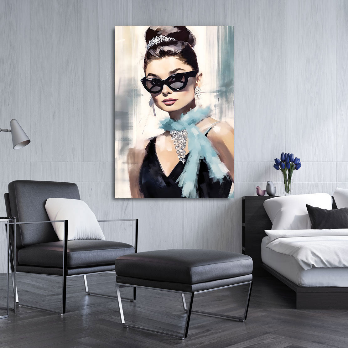 Wandbild Audrey Hepburn Tiffany