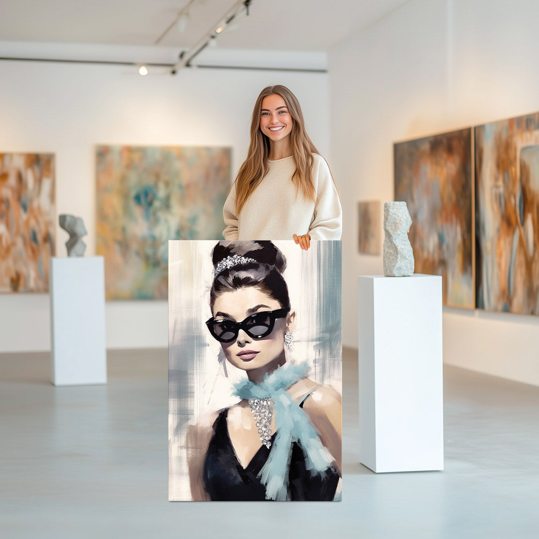 Wandbild Audrey Hepburn Tiffany