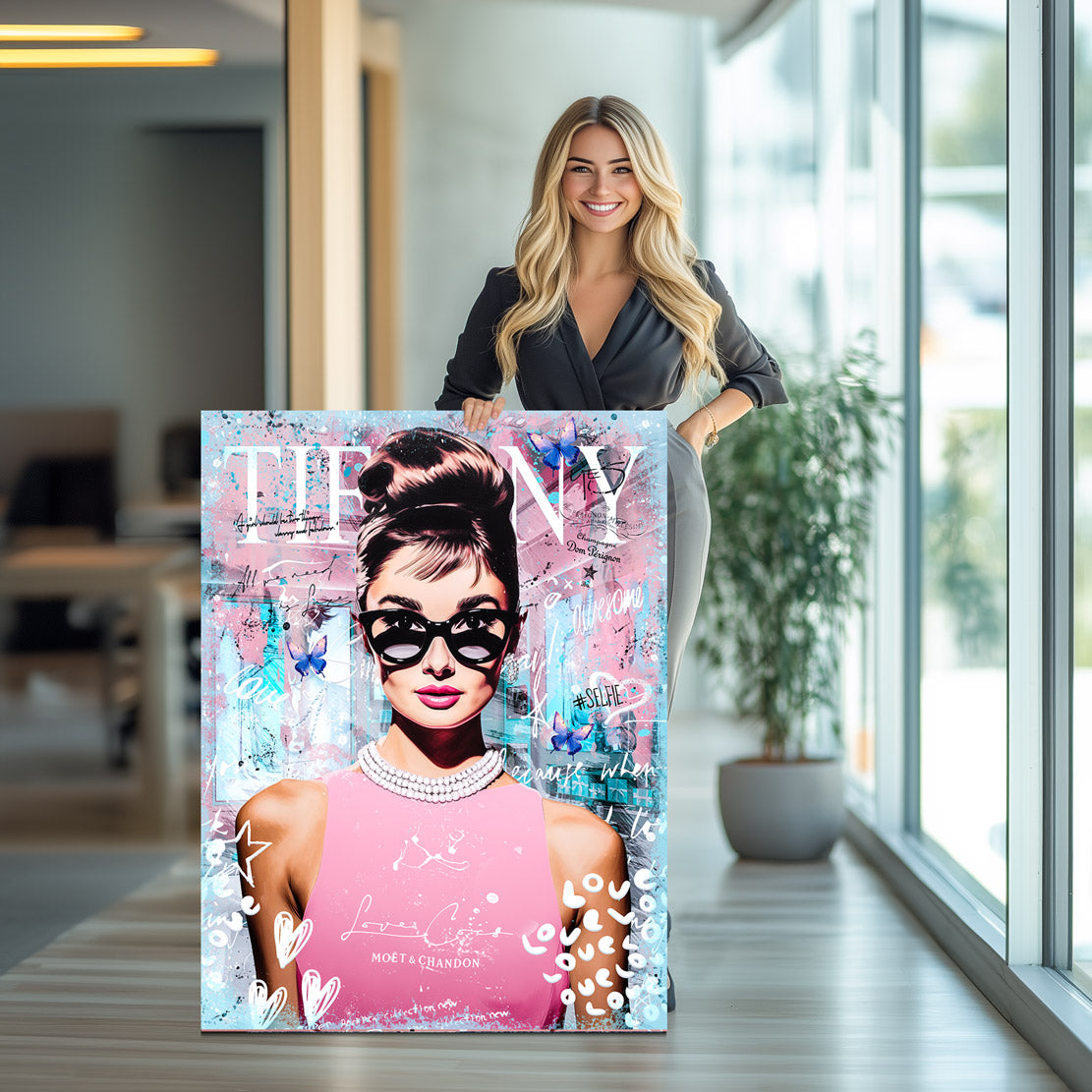 Audrey Love Tiffany Wandbild