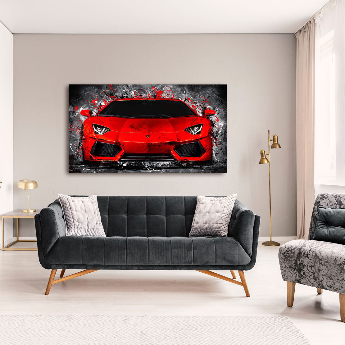 Auto Leinwandbild Lamboghini Aventador Abstrakt