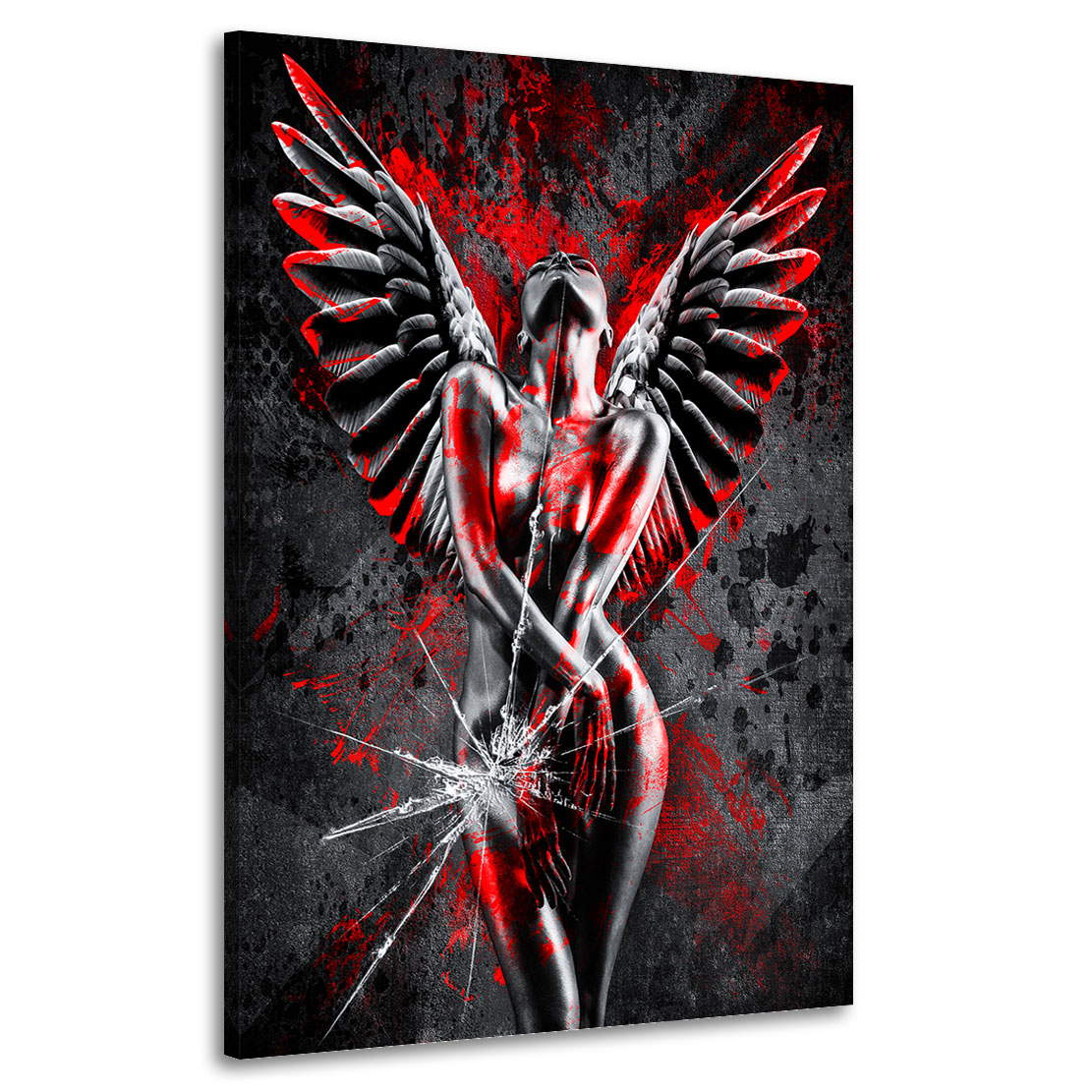 Leinwandbild Sensual Angel Broken Glass Abstrakt