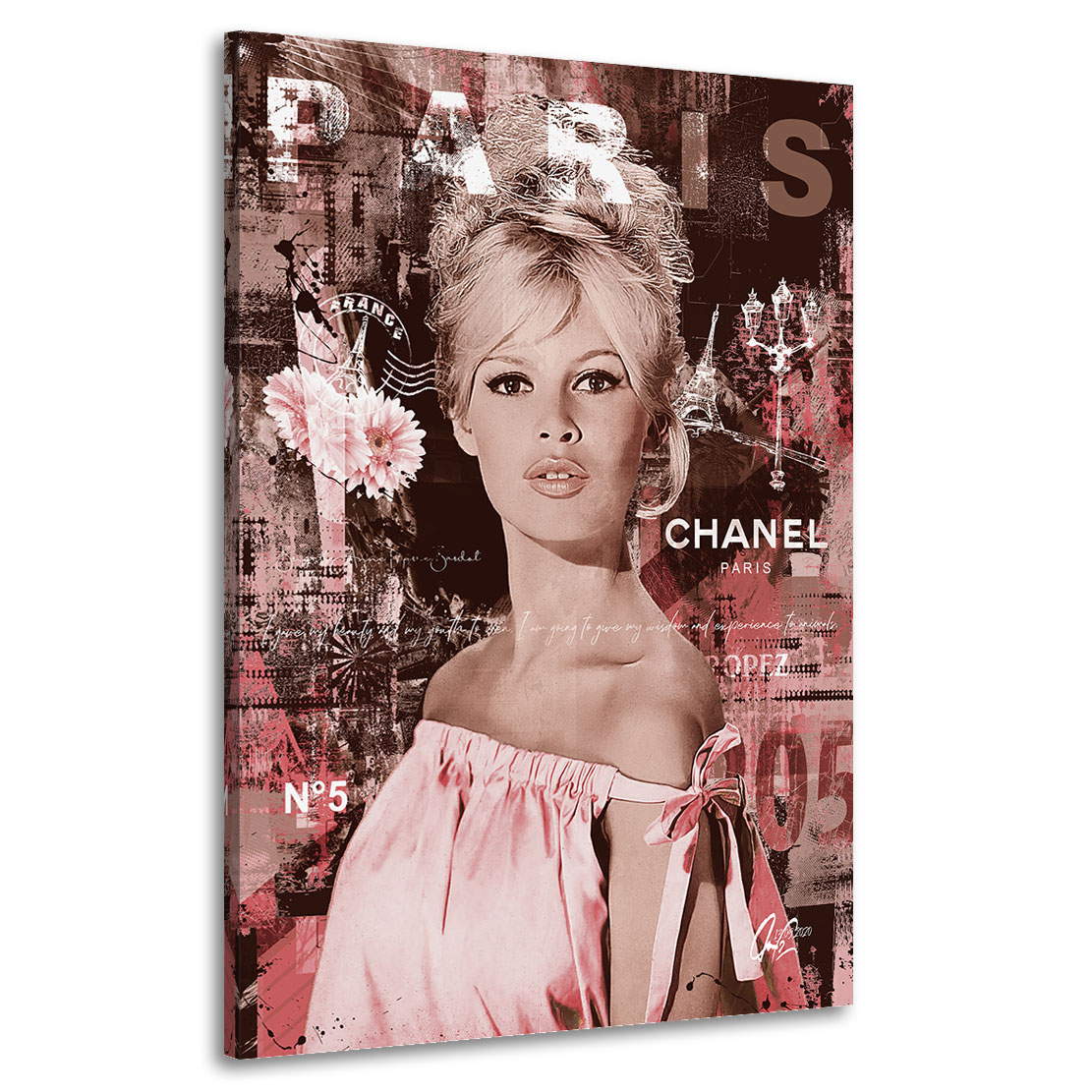 Wandbild Brigitte Bardot Paris Vintage