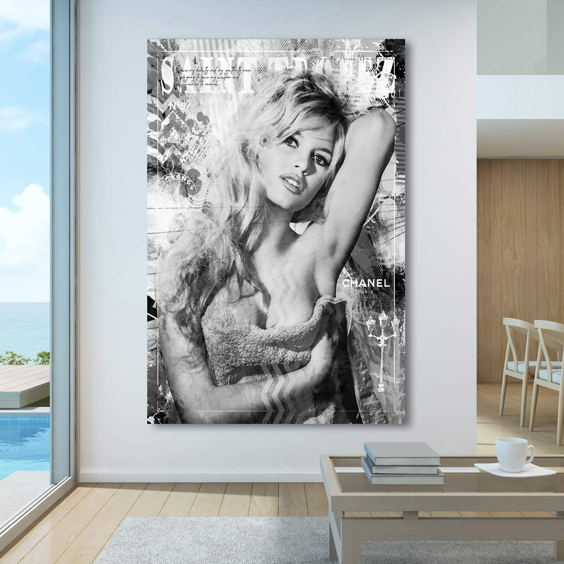 Wandbild Brigitte Bardott St. Tropes Pop Art