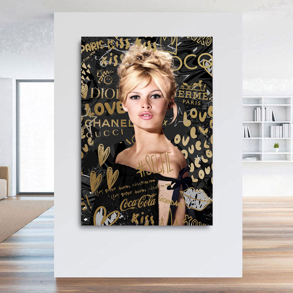 B. Bardot Pop Art Lifestyle Wandbild
