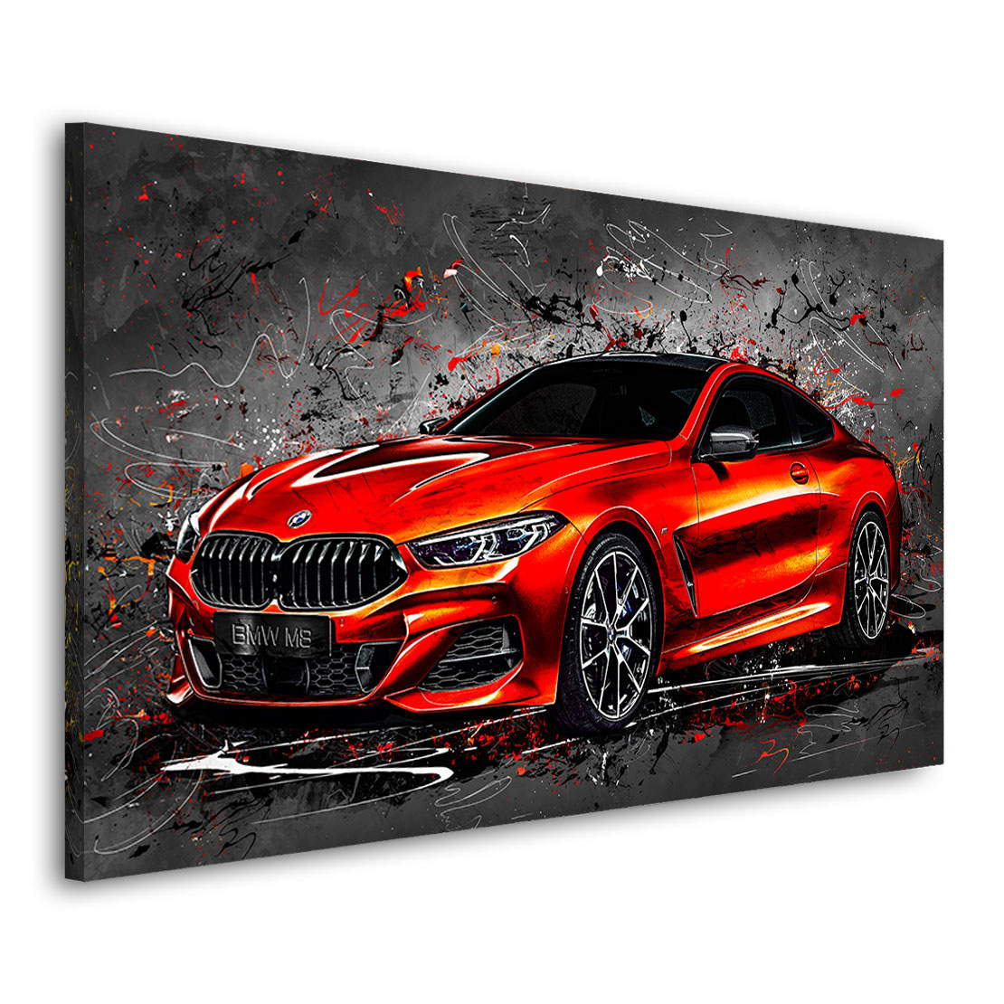 Auto Leinwandbild BMW 8 Red Style