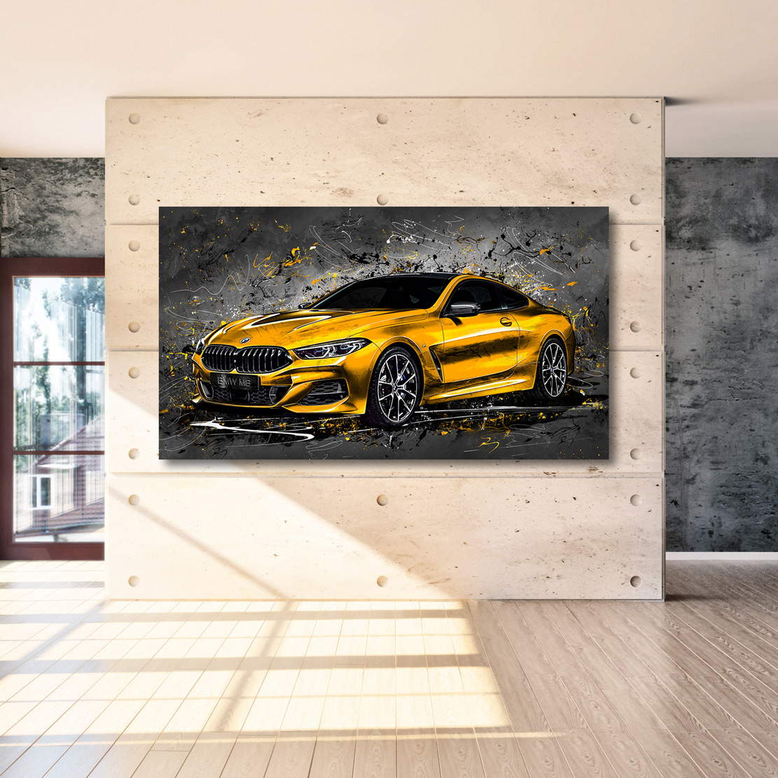 Auto Leinwandbild BMW 8 Abstrakt
