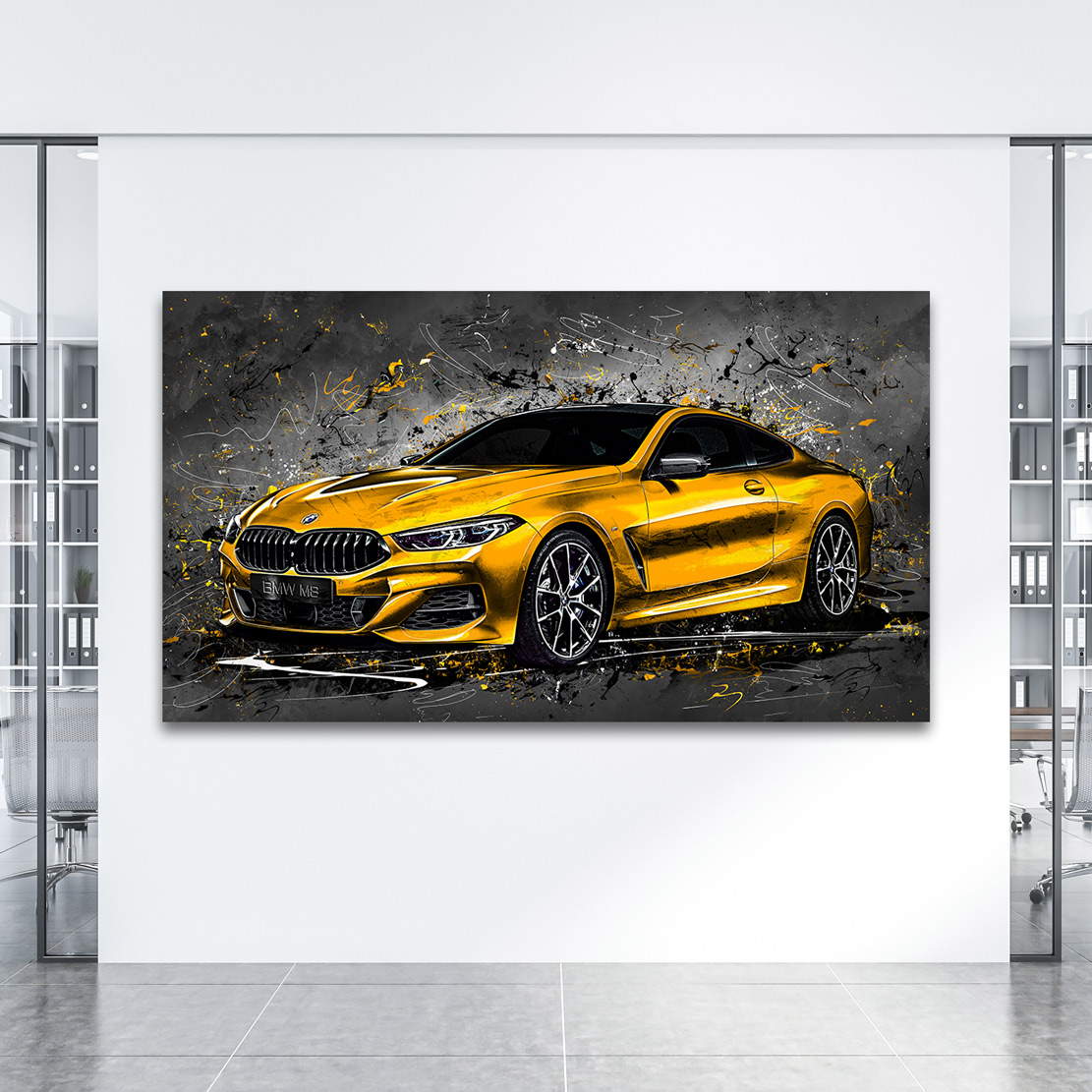 Auto Leinwandbild BMW 8 Abstrakt