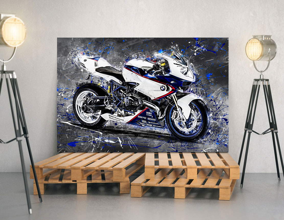 Wandbild Leinwandbild BMW HP2 Sport Dark