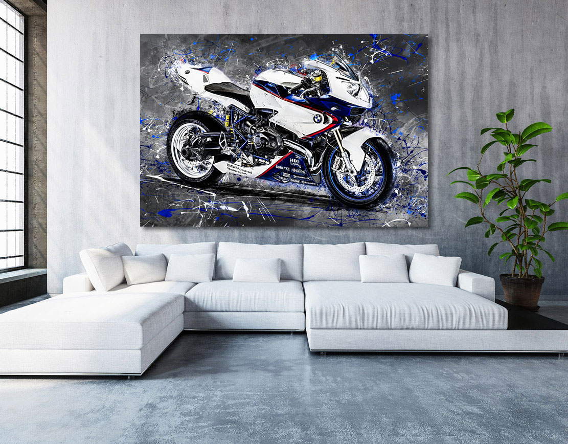 Wandbild Leinwandbild BMW HP2 Sport Dark
