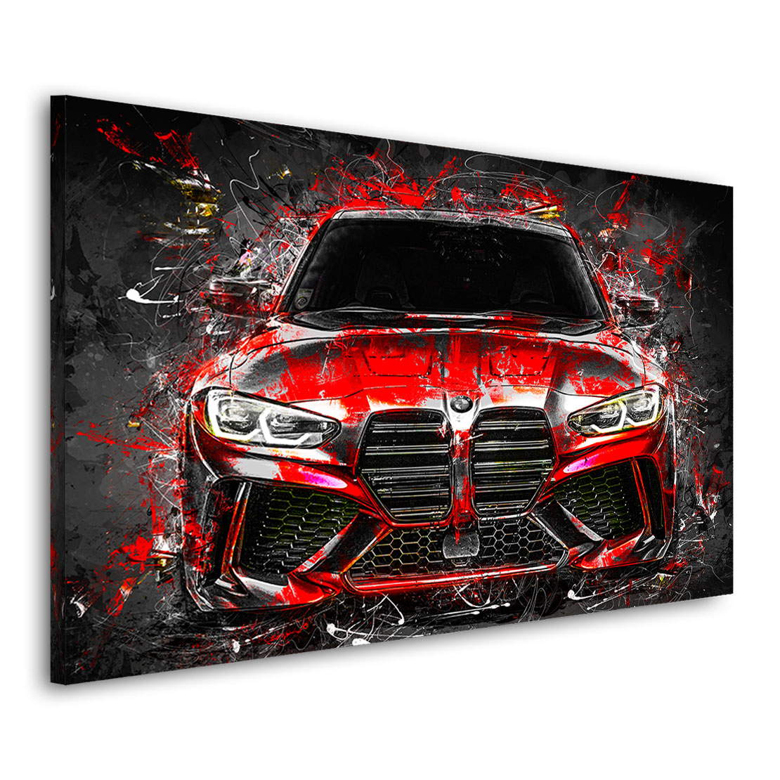 Auto Leinwandbild BMW M4 Red Style