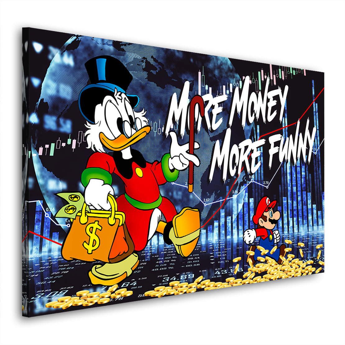 Leinwandbild Wallstreet Duck Pop Art Style Motivationsbild